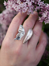 Load image into Gallery viewer, Kunzite Butterfly Open Ring Size 8.75 - 9