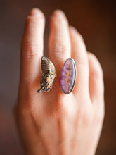 Load image into Gallery viewer, Lepidolite Butterfly Open Ring Size 9.75 - 10