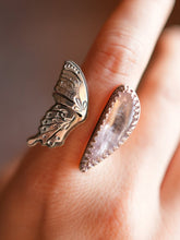 Load image into Gallery viewer, Kunzite Butterfly Open Ring Size 8.75 - 9