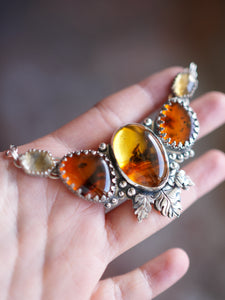 The Amber Dragon Heart Necklace With Baltic Amber