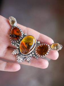 The Amber Dragon Heart Necklace With Baltic Amber