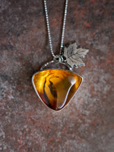 Load image into Gallery viewer, Maple Heart Necklace With Baltic Amber