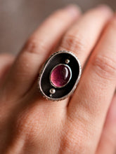 Load image into Gallery viewer, Shadowbox Ring With Tourmaline Size 9