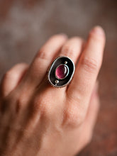 Load image into Gallery viewer, Shadowbox Ring With Tourmaline Size 9