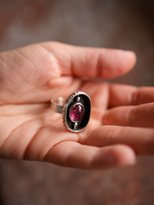 Shadowbox Ring With Tourmaline Size 9