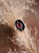 Load image into Gallery viewer, Shadowbox Ring With Tourmaline Size 9