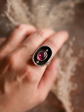 Load image into Gallery viewer, Shadowbox Ring With Tourmaline Size 9