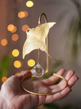 Load image into Gallery viewer, Manta Ray Tabletop Suncatcher. Tabletop Prism