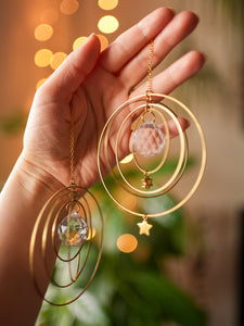 Galactica Suncatcher With Stars. Hanging Prism