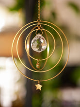 Load image into Gallery viewer, Galactica Suncatcher With Stars. Hanging Prism