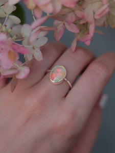 Dainty Ethiopian Opal Ring Size 7