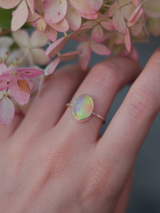 Dainty Ethiopian Opal Ring Size 7