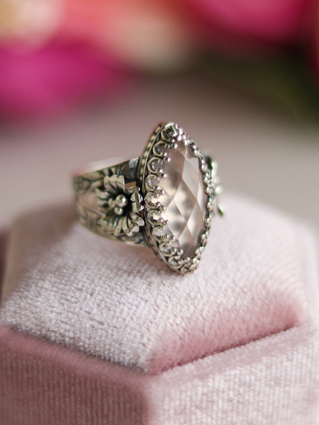 Size 6 Rose Quartz Sakura Ring #2