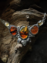 Load image into Gallery viewer, The Amber Dragon Heart Necklace With Baltic Amber